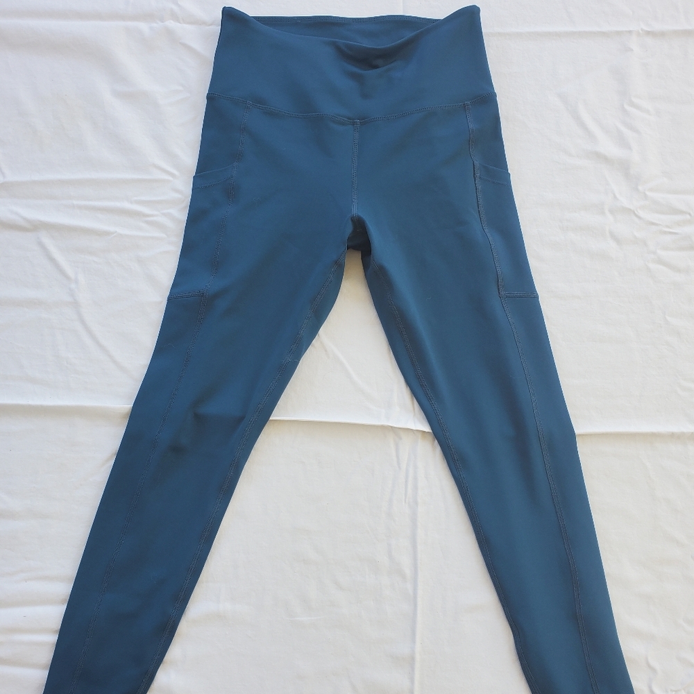 Slimming Teal 7/8 Pocket Legging